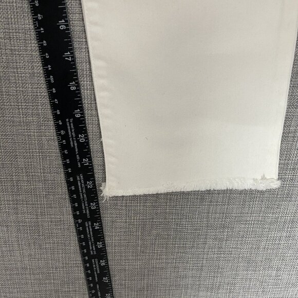 Mavi Niki Jeans Womens 25 Ivory White High Rise Straight Crop Raw Hem New - Picture 6 of 15